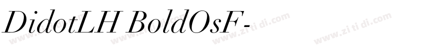 DidotLH BoldOsF字体转换